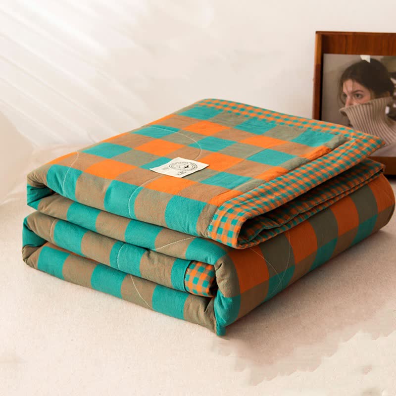 Yarn-dyed Plaid Pure Cotton Vintage Bedding