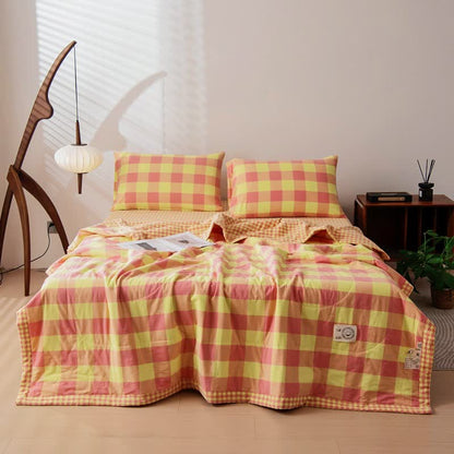 Yarn-dyed Plaid Pure Cotton Vintage Bedding - image 2