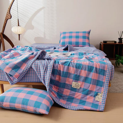 Yarn-dyed Plaid Pure Cotton Vintage Bedding