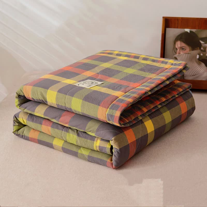 Yarn-dyed Plaid Pure Cotton Vintage Bedding