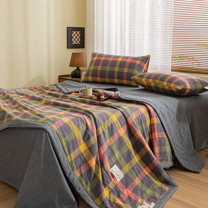 Yarn-dyed Plaid Pure Cotton Vintage Bedding