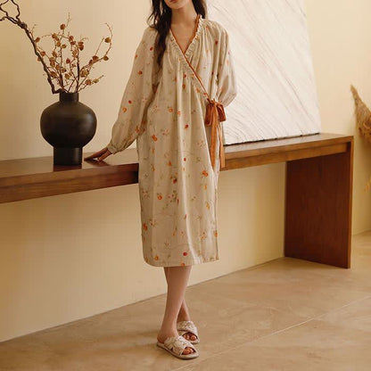 Cotton Gauze Rural Pomegranate Nightdress - image 2