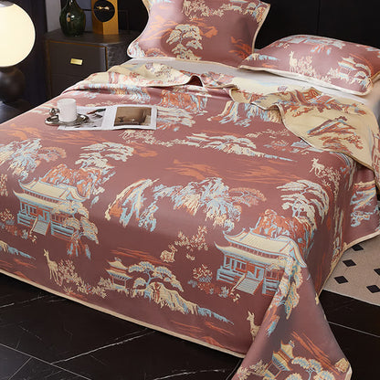 Landscape Three-layer Gauze Cooling Reversible Coverlet