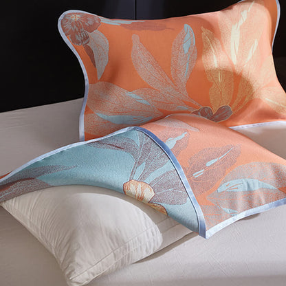 Jacquard Leaf Reversible Breathable Coverlet