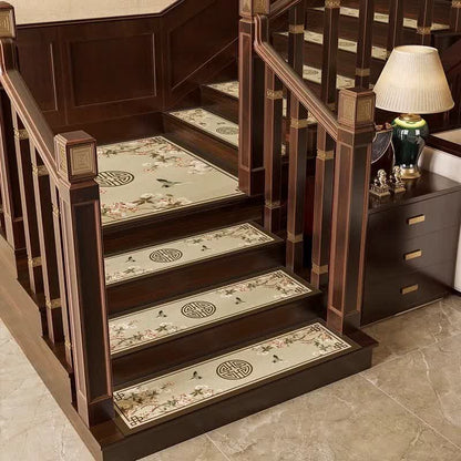 Floral Bird Cuttable Non-slip Stair Treads