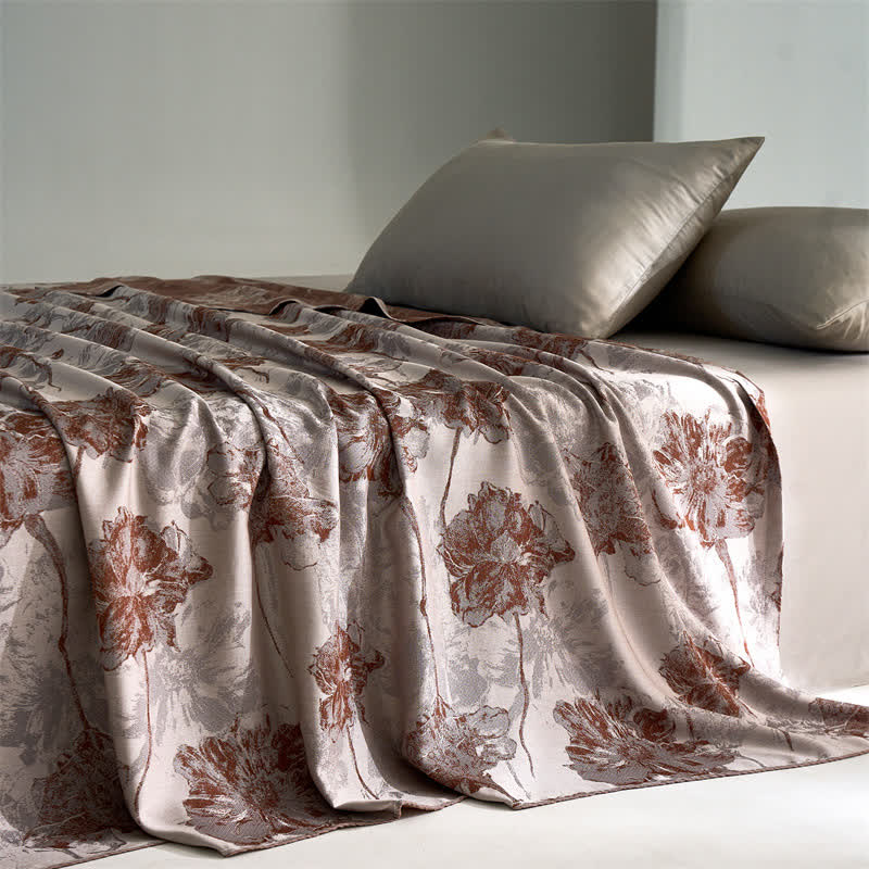 Lyocell Fiber Breathable Floral Soft Quilt
