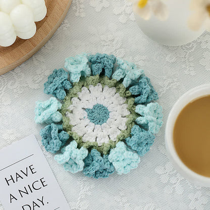Handmade Lily of the Valley Crochet Coaster
