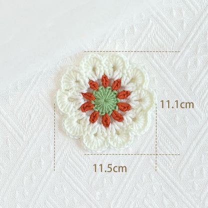 Handmade Flower Crochet Yarn Coaster