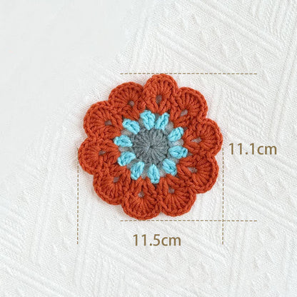 Handmade Flower Crochet Yarn Coaster