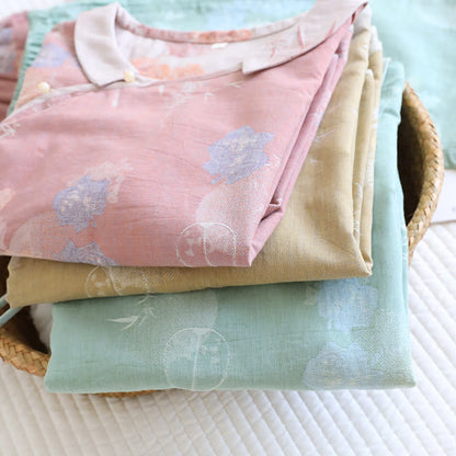 Vintage Floral Bamboo Cotton Pajama Set