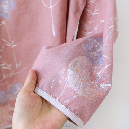 Vintage Floral Bamboo Cotton Pajama Set
