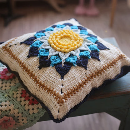 Pastoral Handmade Crochet Decorative Pillowcase