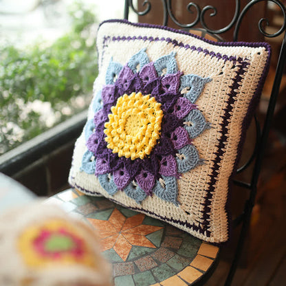Pastoral Handmade Crochet Decorative Pillowcase
