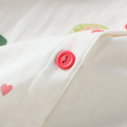 Guava Print Cotton Gauze Loungewear Set