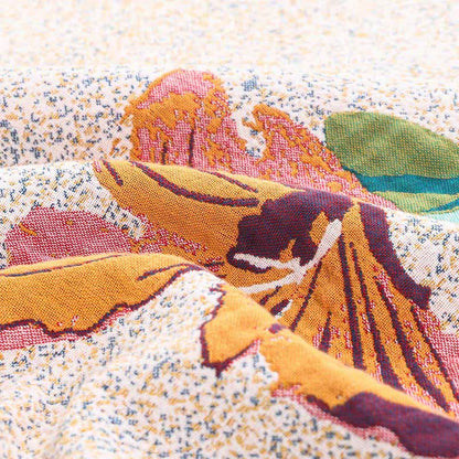 Peach Blossom Jacquard Cotton Gauze Reversible Quilt