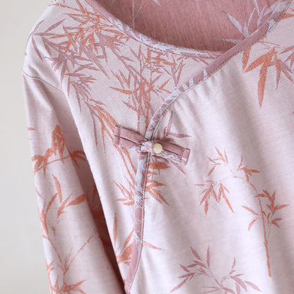Vintage Jacquard Bamboo Cotton Gauze Nightgown