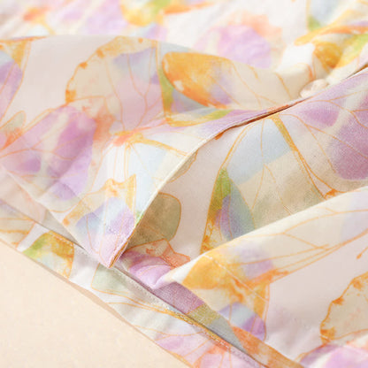 Cotton Butterfly Print Short Sleeve Loungewear Set