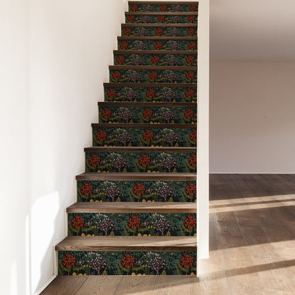 Retro Peel and Stick Waterproof Stair Risers Stickers