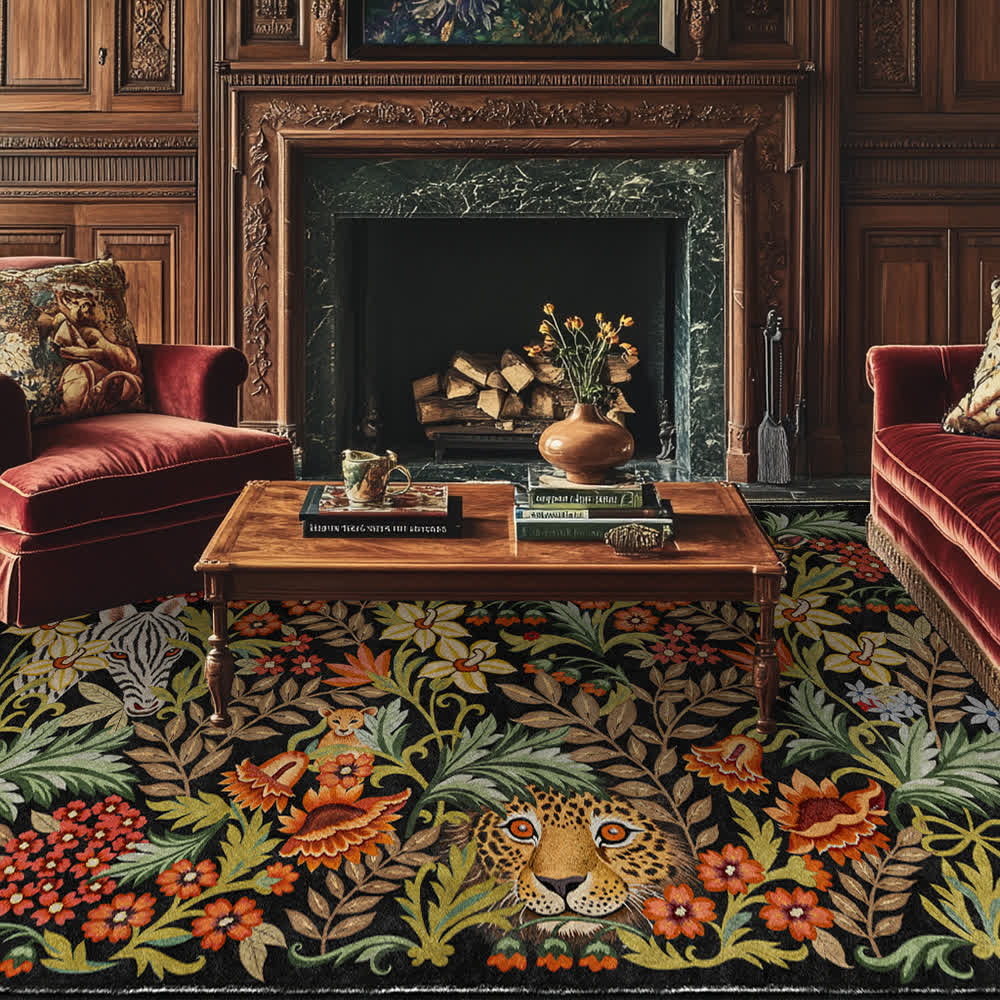 Tropical Jungle Washable Anti-slip Indoor Outdoor Rug