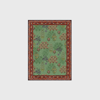Washable Vintage Floral Anti-slip Area Rug