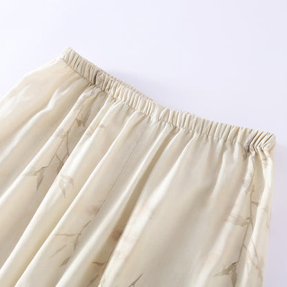 Vintage Bamboo Print Bamboo Fiber Pajama Set