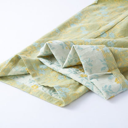 Vintage Cotton Gauze Loose Tie Loungewear Set