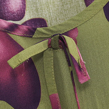 Plus Size Round Neck Butterfly Print Nightgown