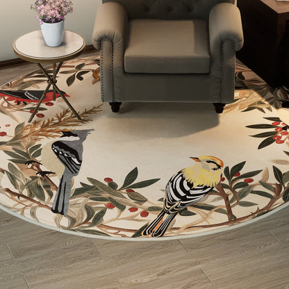 Round-shaped Rural Anti-slip Indoor Outdoor Rug