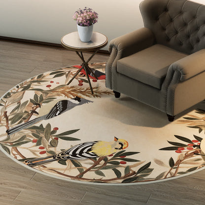 Round-shaped Rural Anti-slip Indoor Outdoor Rug