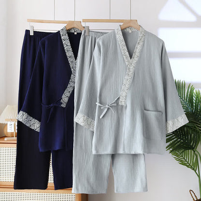 Neutral Kimono Cotton  Gauze Pajama Set - image 0