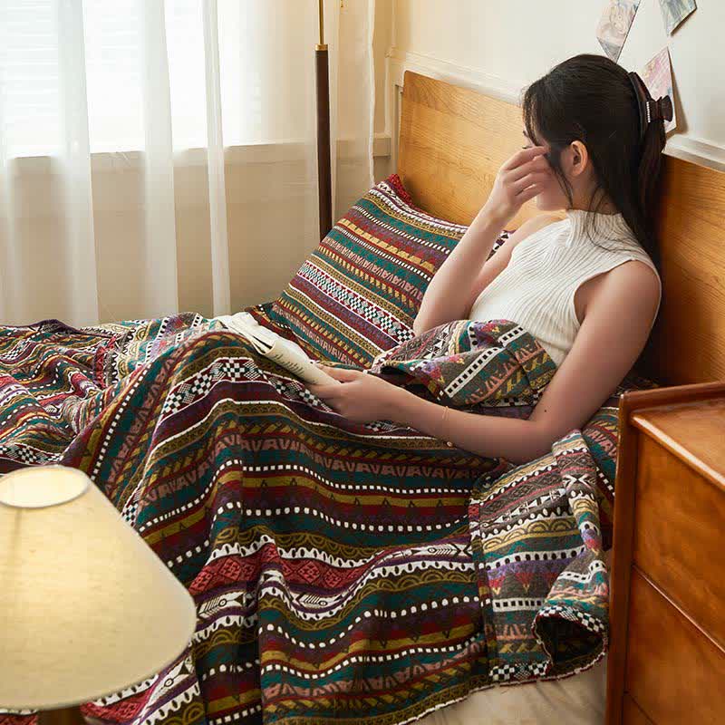 Cotton Gauze Retro Ethnic Style Quilt