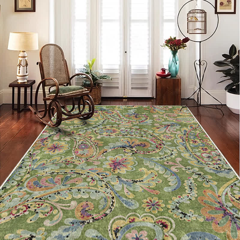 Ethnic Paisley Anti-slip Indoor Outdoor Rug