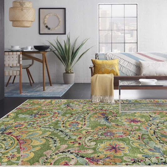 Ethnic Paisley Anti-slip Indoor Outdoor Rug