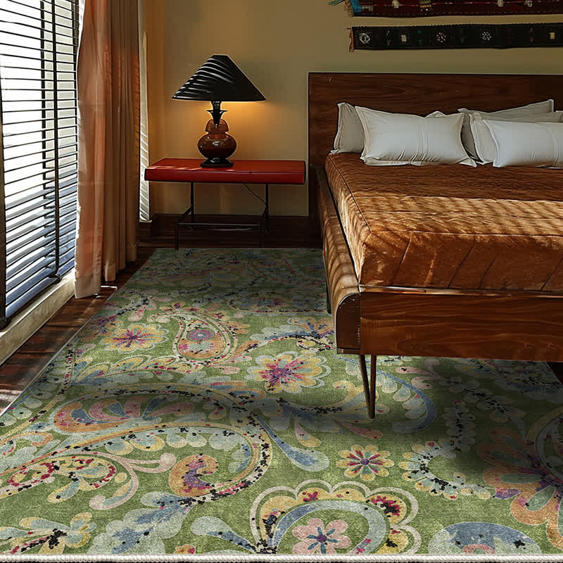 Ethnic Paisley Anti-slip Indoor Outdoor Rug