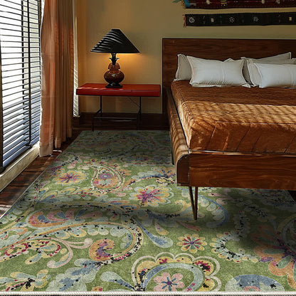 Ethnic Paisley Anti-slip Indoor Outdoor Rug