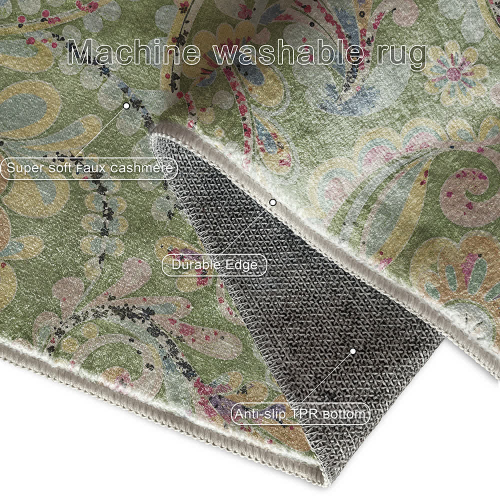 Ethnic Paisley Anti-slip Indoor Outdoor Rug