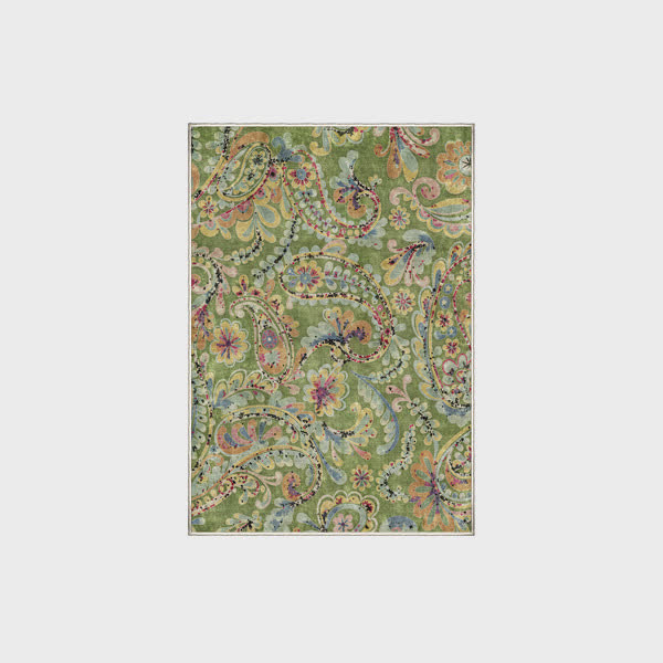 Ethnic Paisley Anti-slip Indoor Outdoor Rug