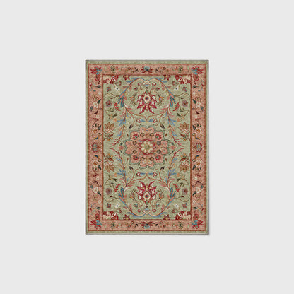 Floral Ethnic Foldable Anti-slip Area Rug