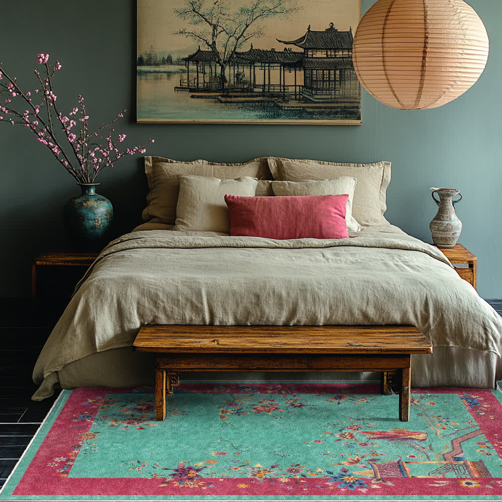 Elegant Floral Soft Anti-slip Area Rug