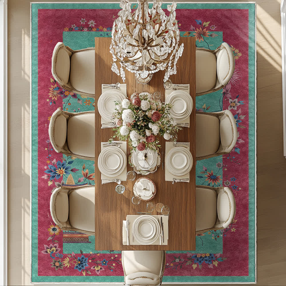 Elegant Floral Soft Anti-slip Area Rug