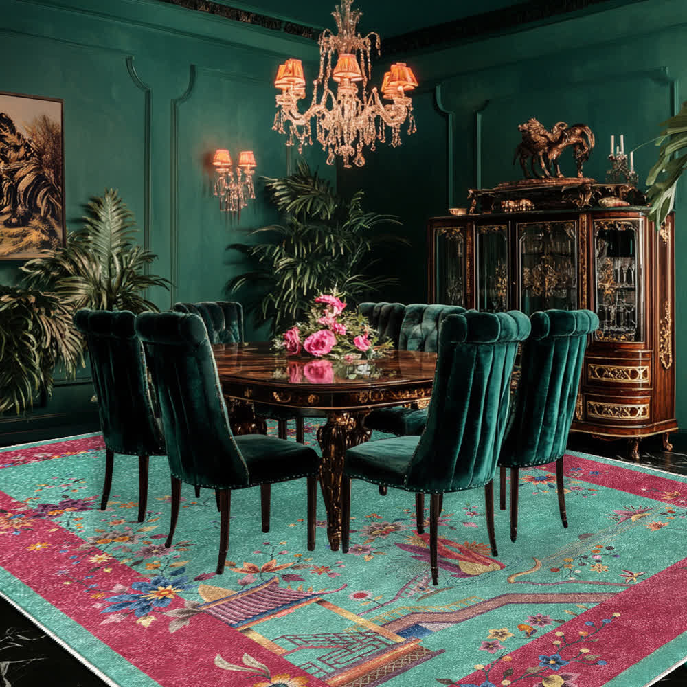 Elegant Floral Soft Anti-slip Area Rug