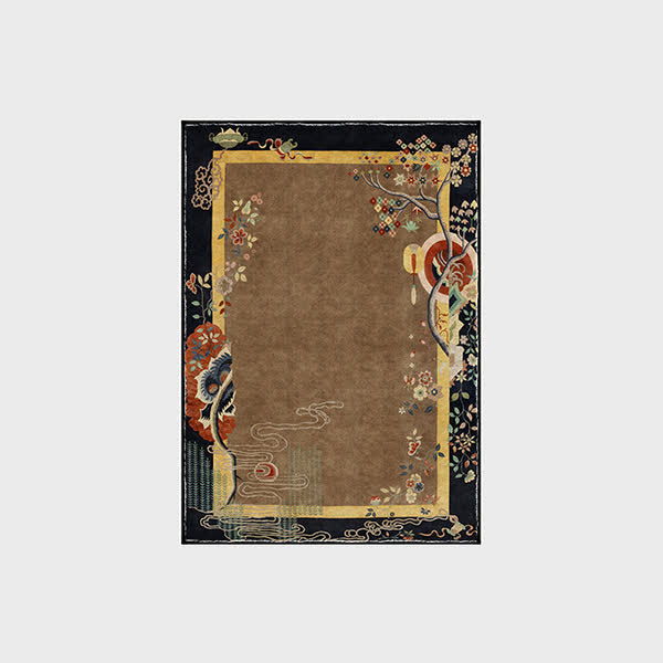 Retro Floral Soft Anti-slip Foldable Area Rug