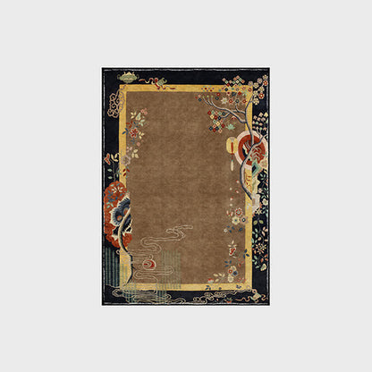 Retro Floral Soft Anti-slip Foldable Area Rug