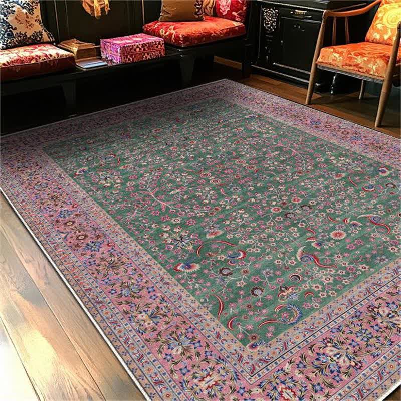 Vintage Flower Soft Foldable Area Rug