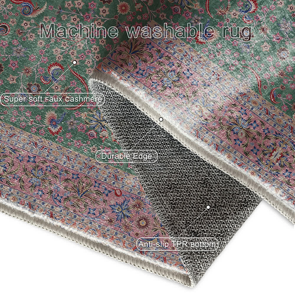 Vintage Flower Soft Foldable Area Rug