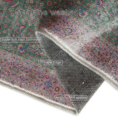 Vintage Flower Soft Foldable Area Rug