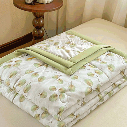 Fresh Leaf Cotton Double Layer Gauze Summer Quilt