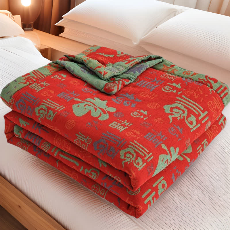 Retro Auspicious Summer Cotton Quilt