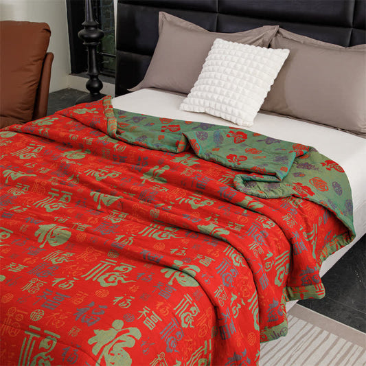 Retro Auspicious Summer Cotton Quilt