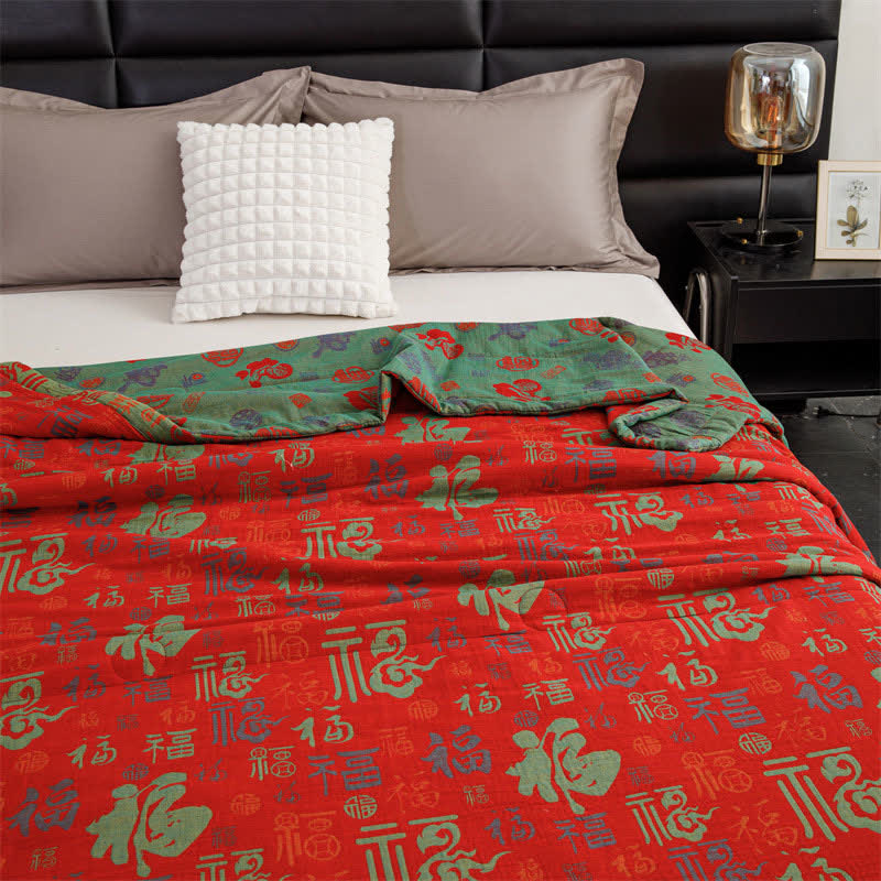 Retro Auspicious Summer Cotton Quilt